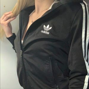 Black adidas zip up